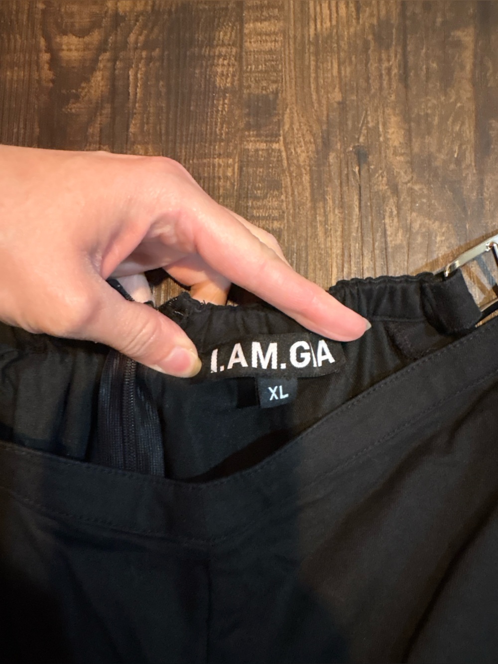 I.AM.GIA Black Elastic-Hem Jogger Pants - Picture 3 of 4